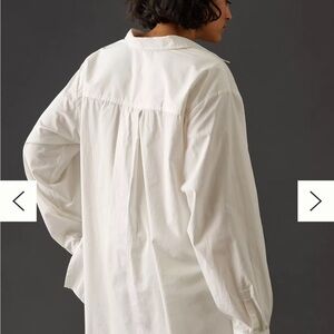 By Anthropologie Side-Button Tunic Blouse Size Medium (I-1)